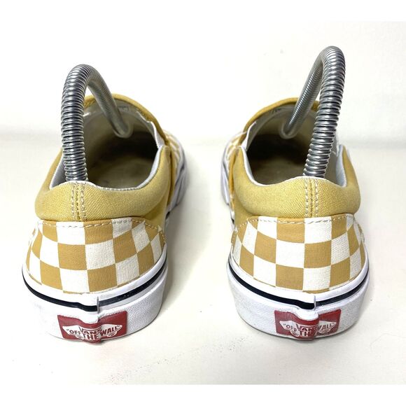 Vans Checkerboard Yellow Classic Slip On Unisex Skate Streetwear Shoes M6.5/W 8 - Picture 6 of 8